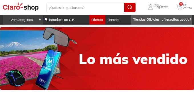 Pagina de inicio Claroshop