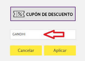 ?Como usar el codigo de descuento Gandhi?