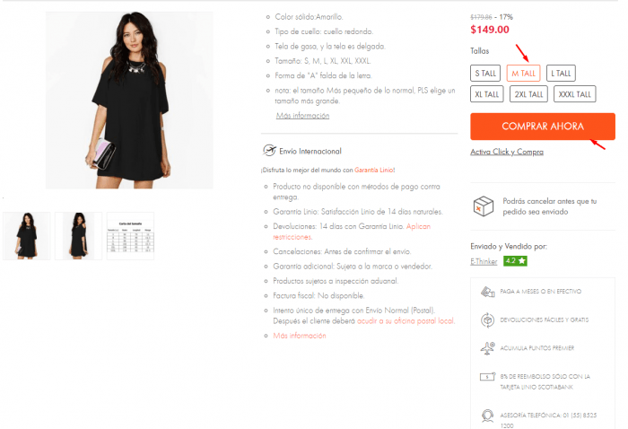 Guia en linea para el sitio Linio