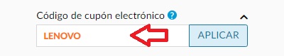 ?Como usar el codigo de descuento Lenovo México?