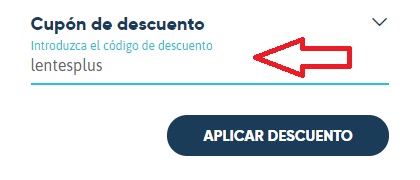 ?Como usar el codigo de descuento Lentesplus?