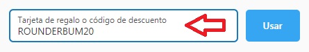 ?Como usar el codigo de descuento Rounderbum?