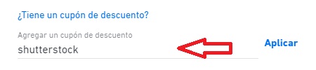 ?Como usar el codigo de descuento Shutterstock?