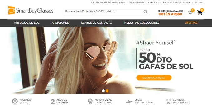 Pagina de inicio SmartBuyGlasses