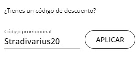 ?Como usar el codigo de descuento Stradivarius?