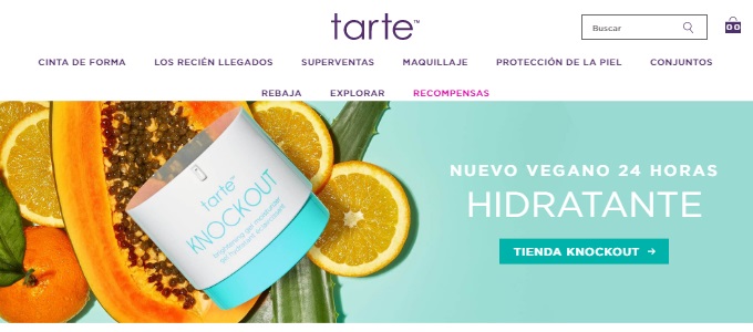 Pagina de inicio Tarte