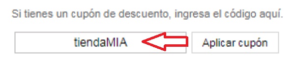 ?Como usar el codigo de descuento TiendaMIA?