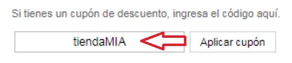 ?Como usar el codigo de descuento TiendaMIA?