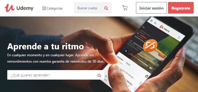 Pagina de inicio Udemy