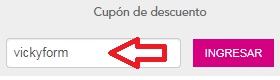 ?Como usar el codigo de descuento Vicky Form?